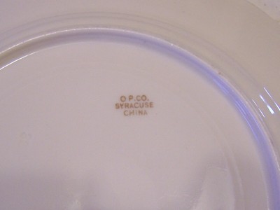 O. P. Co. Syracuse China - Yellow Flowers - Dinner Plates - Set of 5