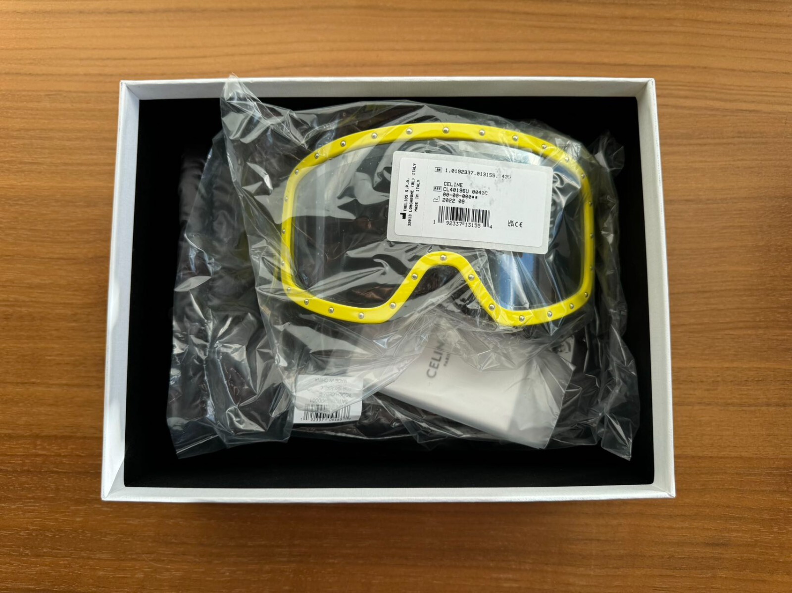 Pre-owned Celine Ski Googles Sunglasses 100% Authentic Brand Condition In Black