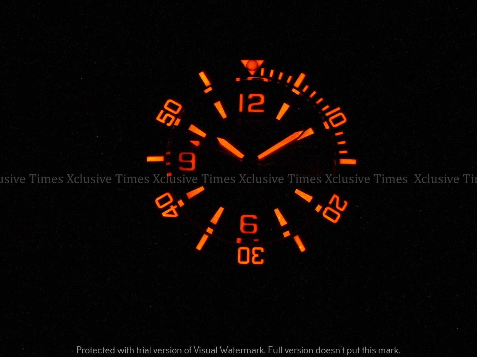 Pre-owned Master Tresod Men Superluminous Combat Ocean  Auto Triple Black Sapphire Ss Watch