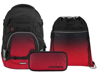 Coocazoo Schulrucksack-Set MATE Blazing Fire 3-teilig
