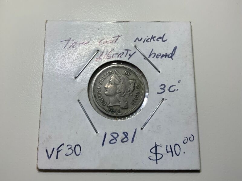 1881 United States Three-Cent Nickel Liberty Head 3c