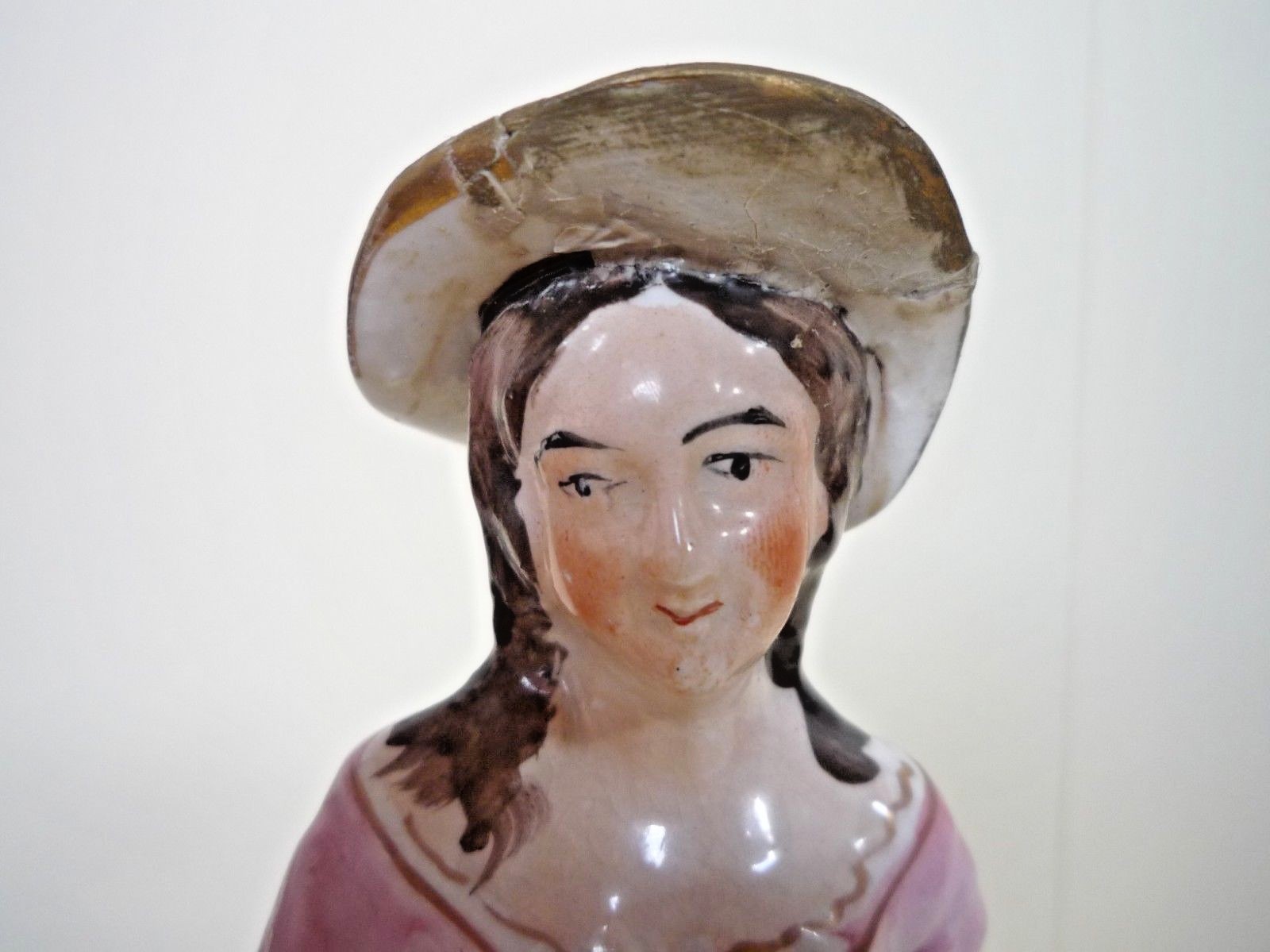 Antique 7 Inch Figurine of Nell Gwyn, Mistress of Charles II