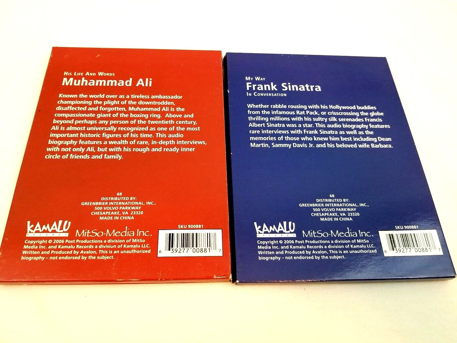 Frank Sinatra, Muhammad Ali In Conversation Audio Books On CD Part Set Of 2