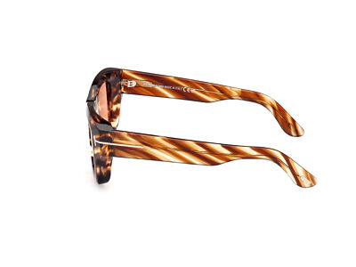 Pre-owned Tom Ford Sunglasses Ft1154 Ilias 55e Havana Brown Man