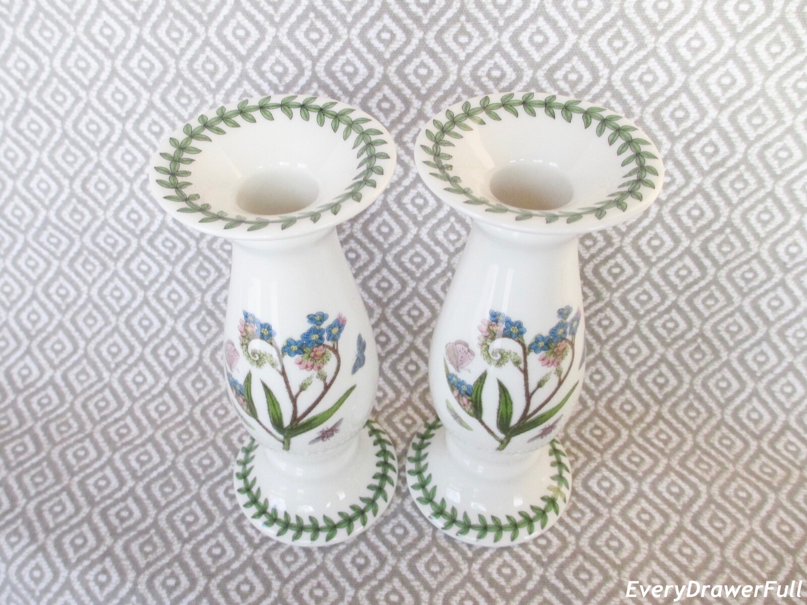 Portmeirion Botanic Garden CANDLESTICKS Pair