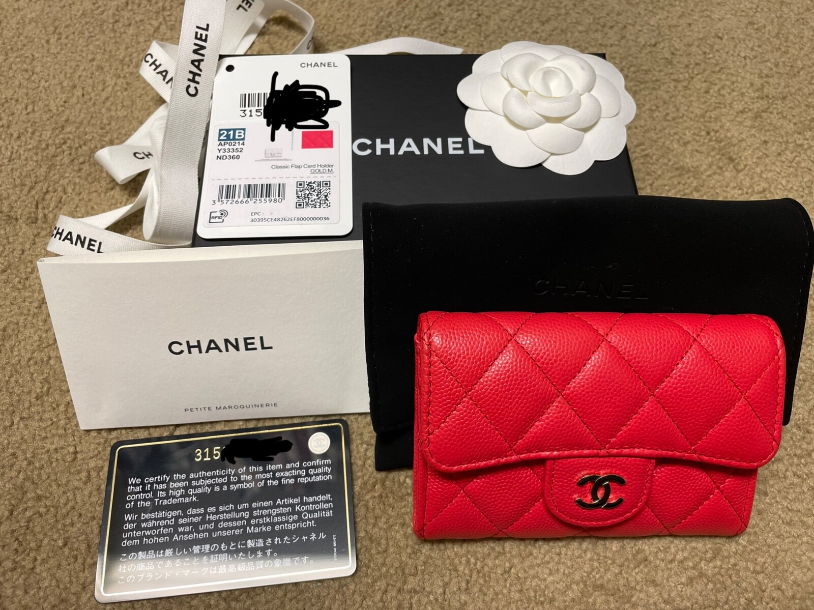 Card holder chanel caviar hotsell