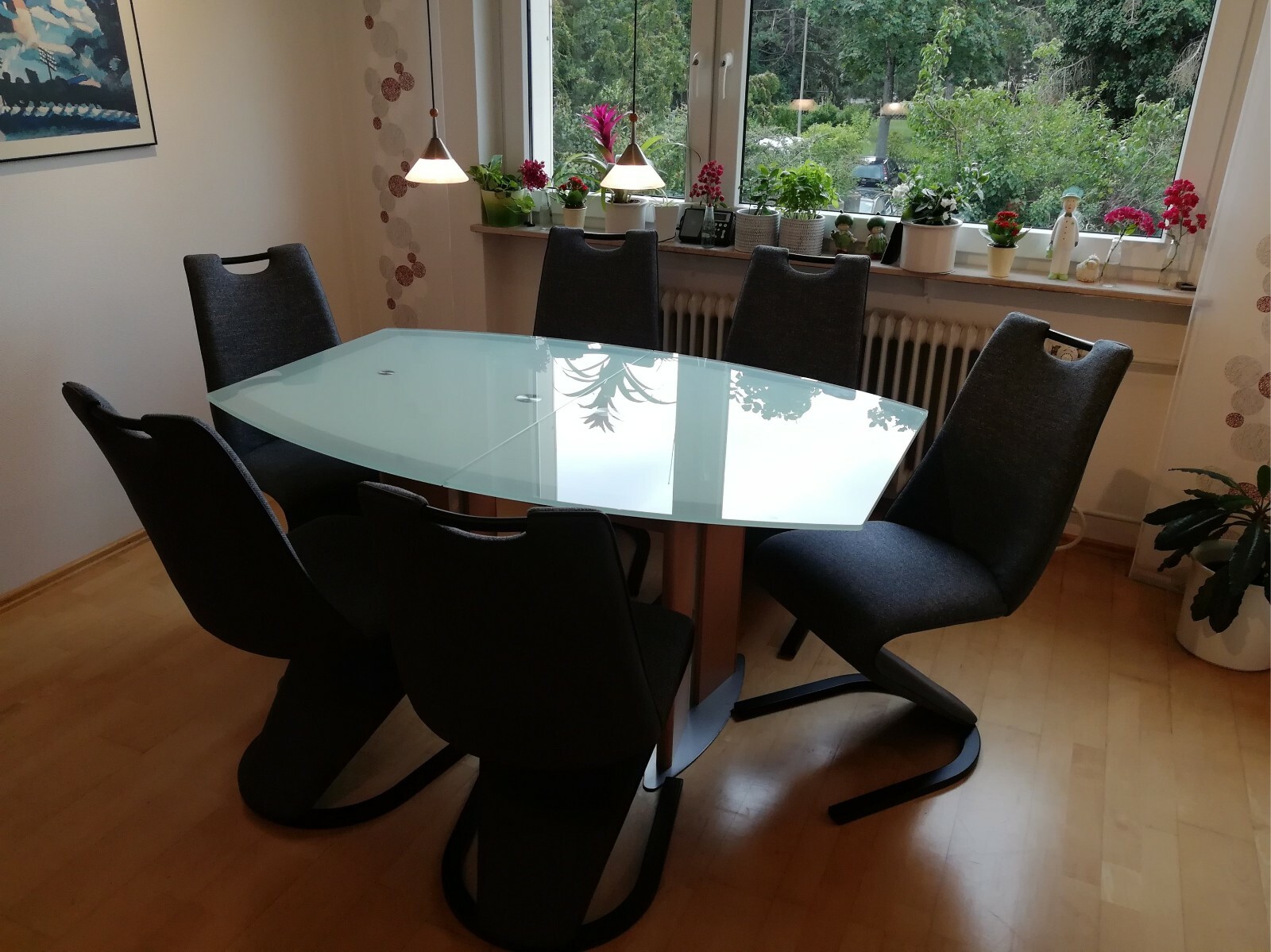 Esstisch Glastisch Esszimmertisch Wohnzimmertisch 150(200)/100/74 cm Tisch