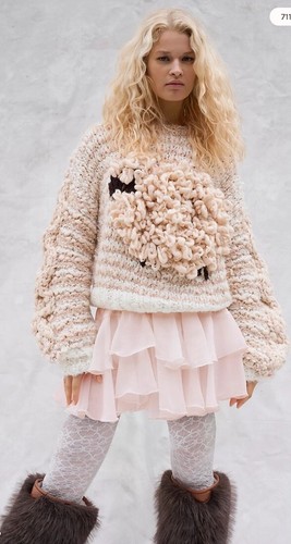 Free People Dream Of Sheep Textured Pullover Sweater S