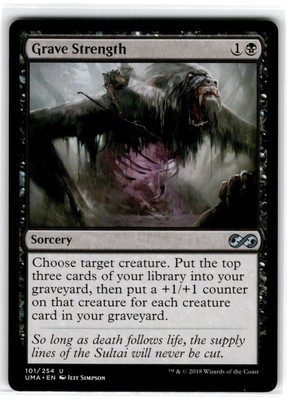 MTG Magic The Gathering Grave Strength Uncommon Moderately Played