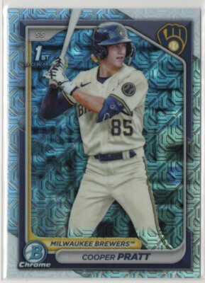 Cooper Pratt 2024 Bowman Chrome Mega Box Mojo 1st Bowman Card #BCP-137