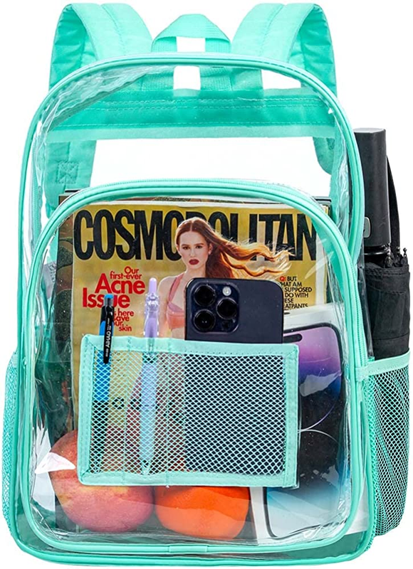 Clear Backpack, Heavy Duty Transparent Bookbag, See Through Backpacks