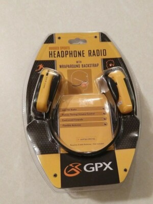 Rugged Sports by GPX  AM/FM Headphone Radio New Sealed Wraparound Backstrap NEW