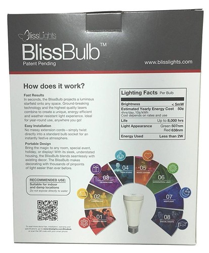 BlissBulb – One Red And One Green Bliss Bulb for a total of 2 Bulbs - BlissLight