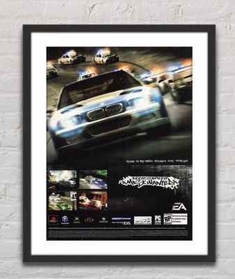 Need For Speed Most Wanted PS2 Game Ad Poster Unframed