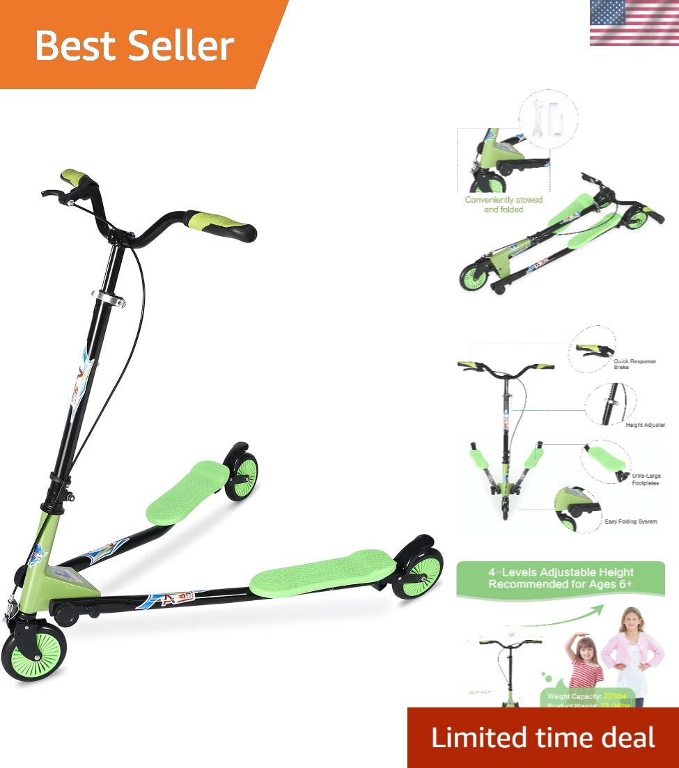 Swing Wiggle Scooter, 3 Wheels Drifting Scooter with