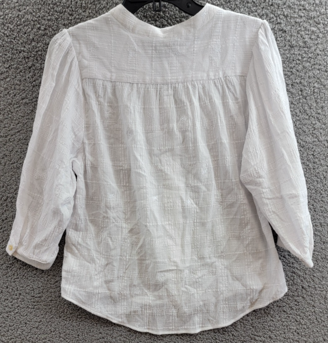 Sanctuary The Femme Shirt Women's XXS White Round Neck Button Front Closures~ - Picture 13 of 20