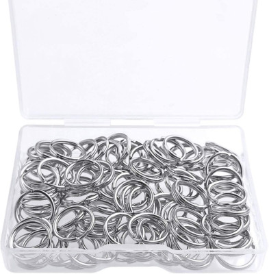 100 Pcs Split Key Rings, Small Keychain Rings Bulk for DIY Crafts (12mm)