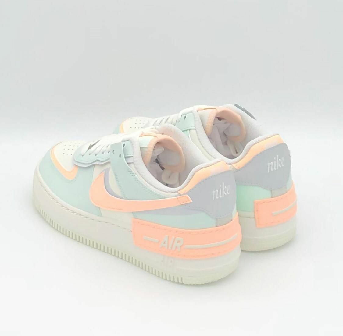 NIKE NIKE AIR FORCE 1 WMNS SHADOW BARELY GREEN GRÜN BLAU ROSA PASTELL NEU UNGETRAGEN