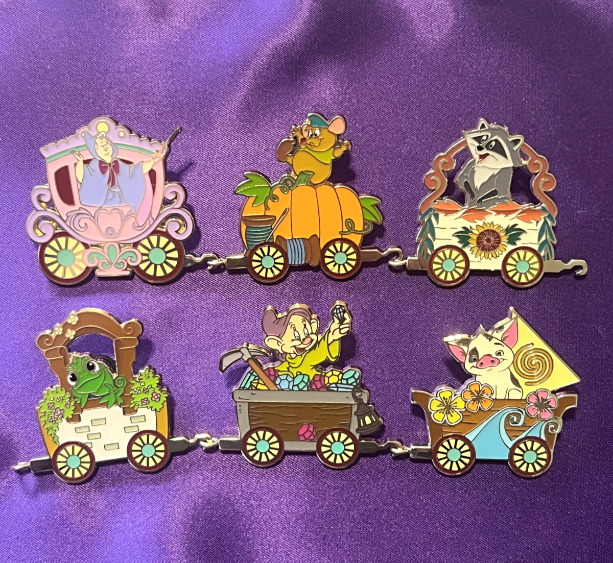 FULL SET - NEW - DISNEY PRINCESS SIDEKICK TRAIN CAR BLIND