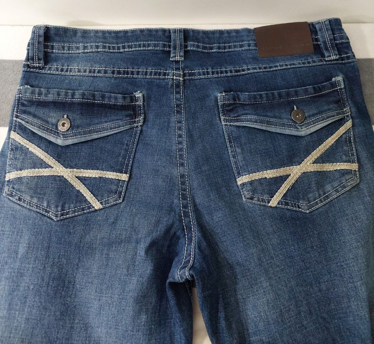 【KOOLOSET】Brick Deep Tuck Denim T.K. Axel Men's Flattering Slim Boot Cut Button & Zip