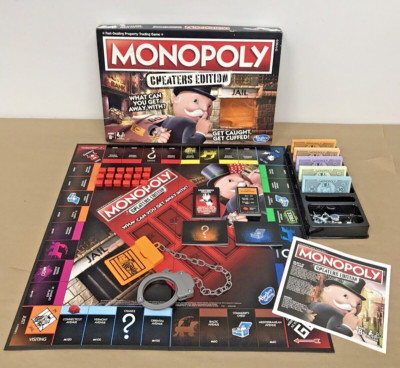 Monopoly Cheaters Edition Board Game 100% Complete In Original Box