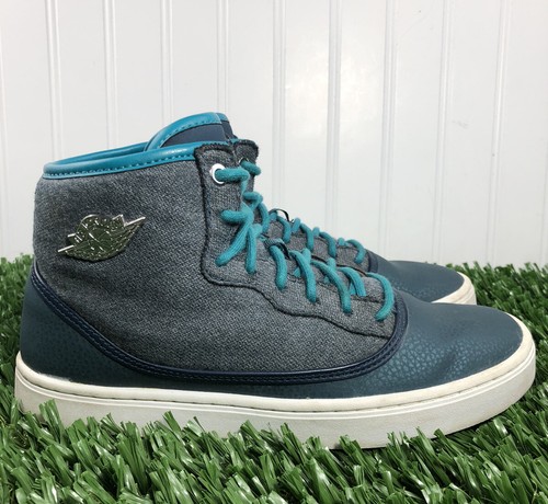 Nike Air Jordan Jasmine Teal Gray Hi Top Sneaker Size 6.5