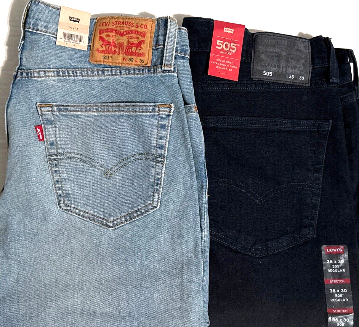 Men's New LEVI'S 511/505 Stretch Front-Zip Jeans Pants
