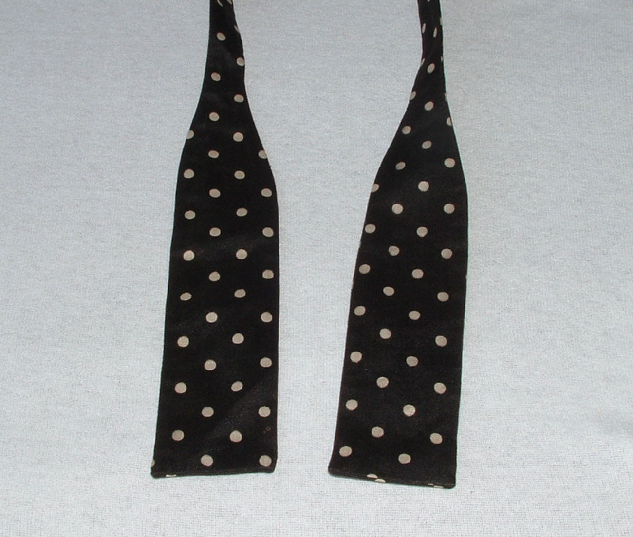 Vintage Bow Tie Black White Polka Dot 1950's