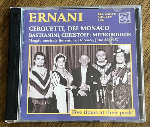 【中古CD】Verdi: Ernani／Cerquetti Del Monaco/Bastianini Christoff/D.Mitropoulos Verdi Ernani 2 CD Set Cerquetti Del Monaco Bastianini