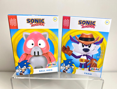Sonic The Hedgehog Lot of 2 - Fang & Ball Hog 2.5 in Figures NEW/Sealed