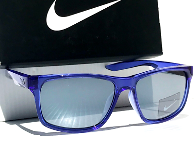 NEW NIKE ESSENTIAL CHASER Royal Pulse Blue Frame Silver Lens Sunglass EV0999 478