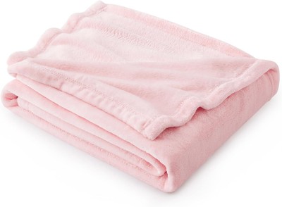 Bedsure Fleece Blanket Throw Blanket Pink - 300GSM Throw Blankets for Couch,
