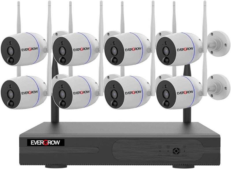 [2 Way Audio, Long Range, 10 Channel NVR] Wireless Security 