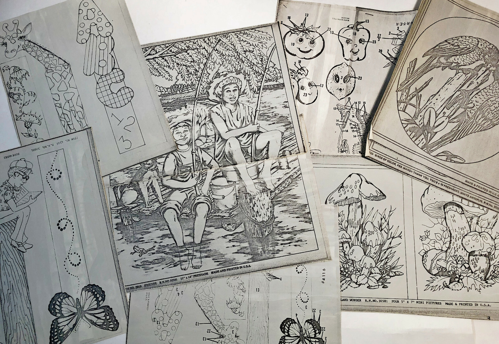 VTG Artex Tri-Chem Lot Fabric Paint Patterns Transfers Fabrics & Supplies HUGE