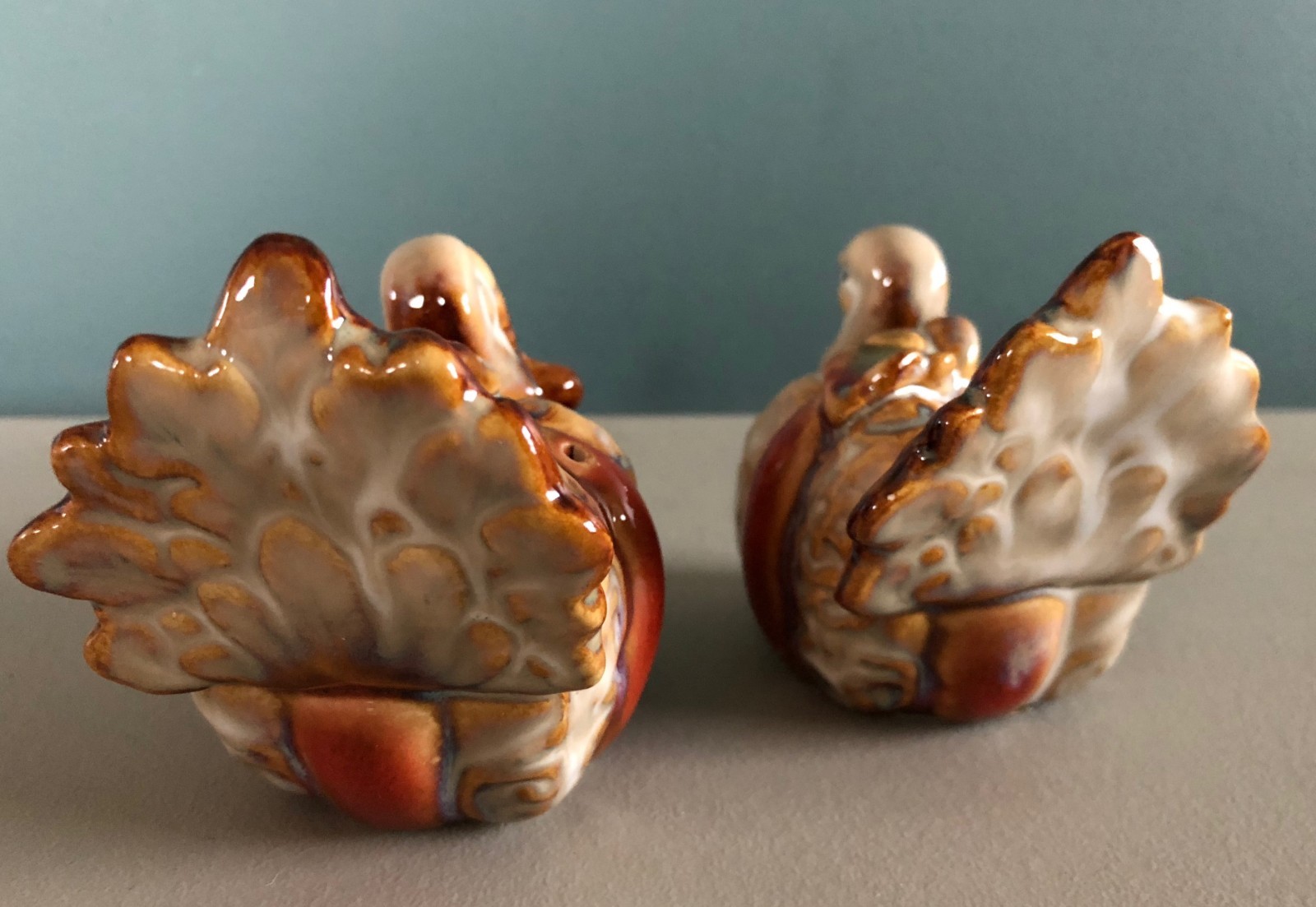 Turkey Salt Pepper Shakers Set Thanksgiving Holiday Decor Fall Animal Bird