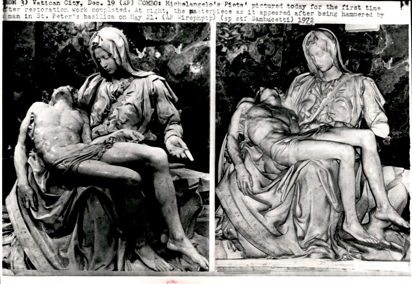 pieta maestoro 4C • The Pieta C.1498 Michelangelo Buonarroti Marble Sculpture St