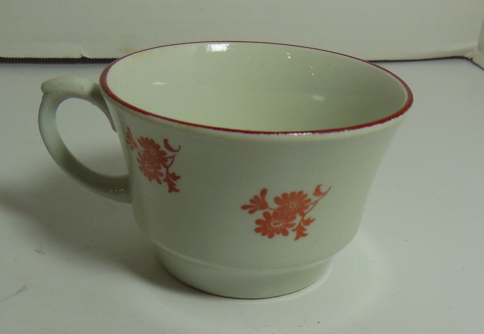 Arabia Finland White w/ Orange Flowers Cup & Saucer