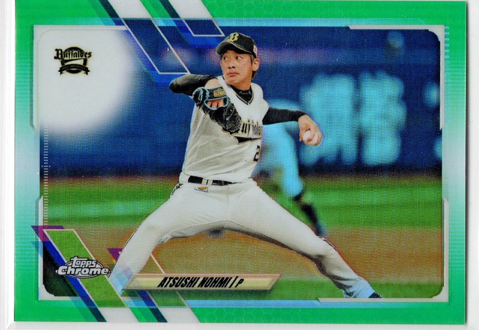 2021 Topps Chrome Nippon Green Refractors #99 Atsushi Nohmi 45/99