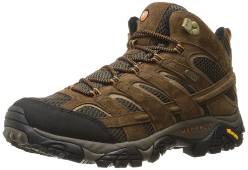 Merrell — мужские походные ботинки Moab 2 Mid водонепроницаемые, цвета земли, 7 Вт, США