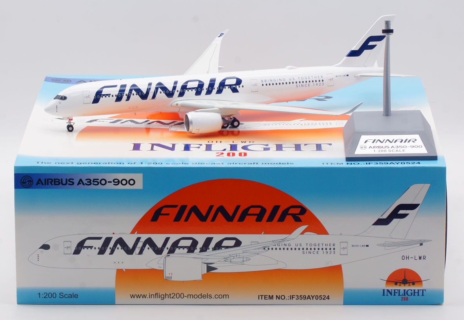 INFLIGHT 1:200 Finnair Airbus A350-900 Diecast aircraft Jet INFLIGHT 1:200 Finnair Airbus A350-900 Diecast aircraft Jet