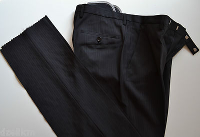 Pre-owned Hugo Boss Black Label 2-button Trim Slim Fit Stripe Luxurious Business Suit