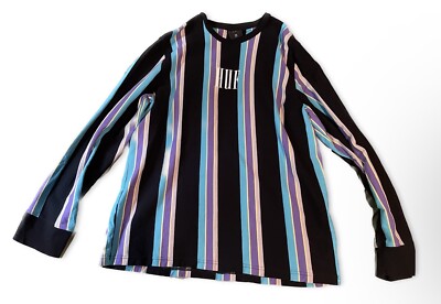 HUF Brand Multicolored Striped Long Sleeve, Size XXL - Fits Like Large