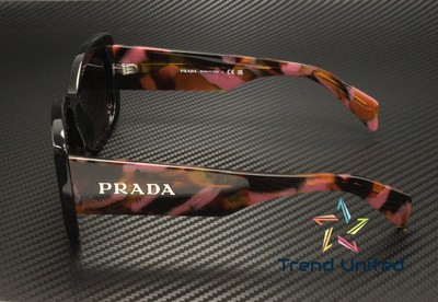 Pre-owned Prada Pr A08s 12o50c Mahogany Brown Gradient Grey 56 Mm Women's Sunglasses