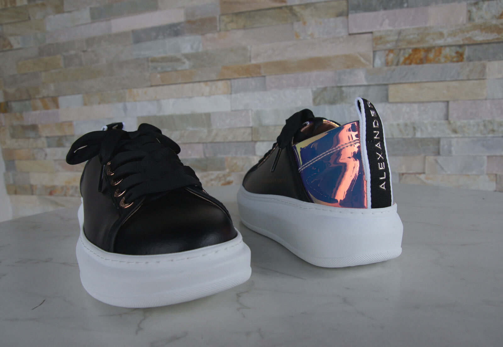 Pre-owned Alexander Smith Eu 37 Sneakers Trainers Shoes Black E1d01bip Previously