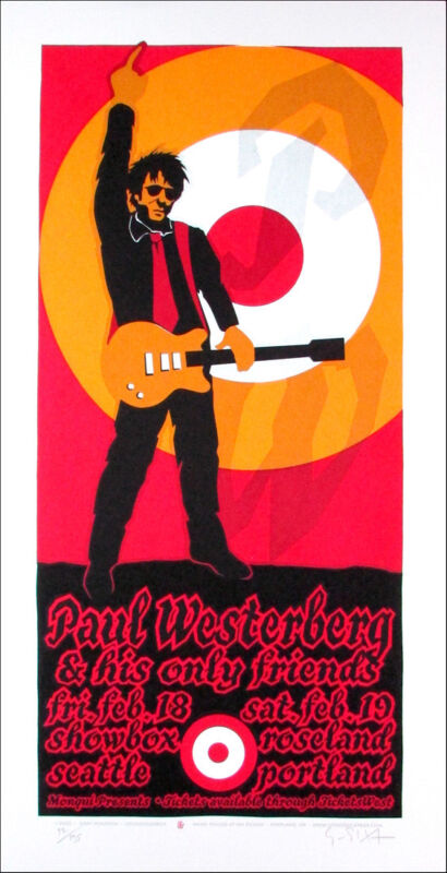 Paul Westerberg Poster His Only Friends Signed Silkscreen Gary Houston S/N/COA