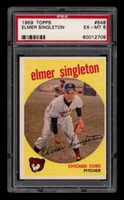 1959 Topps Set-Break #548 Elmer Singleton PSA 6 EX-MT