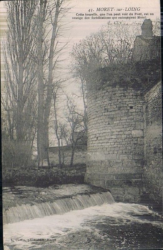 Moret Sur Loing Tourelle Cpa Ã©Crite Ã  Mr De Leiris  132 Rue Blomet Paris En 1912