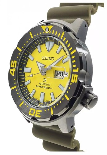 Pre-owned Seiko Prospex Yellow Monster Srpf35k1 Special Edition Model 200m Diver Watch
