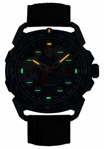 Pre-owned Luminox Ice-sar Arctic Blue Steel Black Textile Divers Quartz Mens Watch Xl.1203