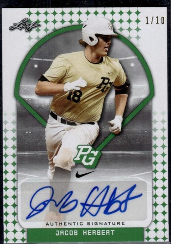 2018 Leaf Perfect Game National Showcase - Jacob Herbert #BA-JH1